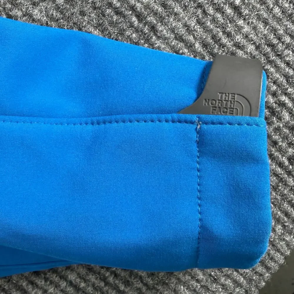 The North Face Soft Shell Jacket Mens Medium Blue Full Zip Fleece Lined Coat